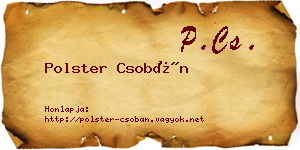 Polster Csobán névjegykártya